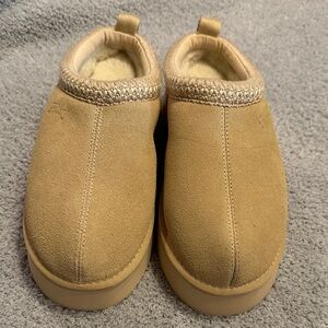 Tan Suede Mules